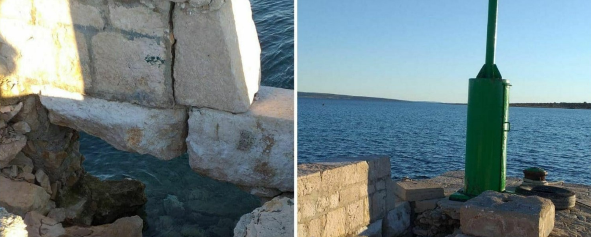 Sanacija mula u luci Košljun na otoku Pagu